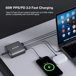 [GaN Tech] LinkMejor® BW-S26 250W 8-Port USB PD Charger 3USB-A+5USB-C PD3.0 QC3.0 AFC FCP PPS APPLE Fast Charging Desktop Charging Station EU Plug for iPhone 15 14 13 for Samsung Galaxy Z Flip4 for MacBook Pro for Airpods for Apple Watch