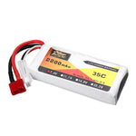 LinkMejor 7.4V 2200mAh 35C 2S Lipo Battery T Plug for Wltoys 124019 144001 10428 10428A/B/C/A2/B2/C2 K949 RC Car