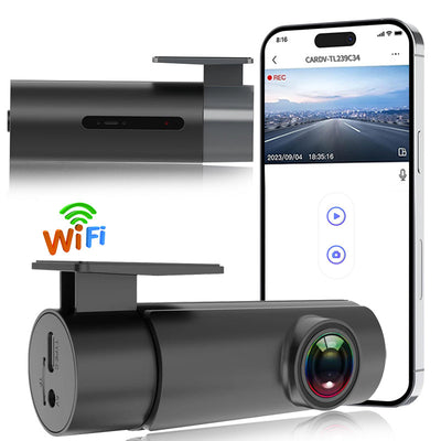 1080P Wifi HD Car Driving Recorder Dash Cam Time-Lapse Recording 24-Hour Parking Monitoring