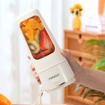 LinkMejor Mini Electric Fresh Juicer 10 Blades Powerful Crushed Ice Wireless Portable Blender Juice Extractor Bottle Smoothie Mixer