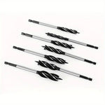 LinkMejor 6PCS 6.35mm Shank Twist Bit Auger Drill Bits 4 Flutes Drilling Cut 10-20mm Cutting Diameter Carpenter Joiner Tool