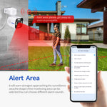 LinkMejor PT303 3MP WiFi IP Alarm Camera Wireless Color Night Vision Human Detection Two Way Audio IP66 Audible Alarm H.265 APP Control PTZ Cameras