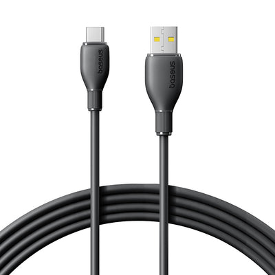 Baseus Ultra-fast Series 6A 100W USB-A to Type-C Cable Fast Charging Data Transmission Copper Core Line 1M/2M Long for iPhone 16 16 Pro 15 Pro Max for Huawei Pura X for Xiaomi 15pro for Samsung Galaxy S25 Ultra