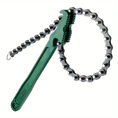 Steel Adjustable Chain Wrench Heavy Duty Oil Filter Removal Tool Ergonomic Handle Pipe Fittings Universal Spanner 9-Inch 12-Inch Heavy Duty Steel Construction