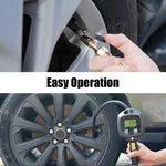 Digital Tire Pressure Gauge LCD Display 0-255Psi 600mm Hose Accurate Pressure Monitoring Inflation Deflation Multi-Unit Compatibility for Cars Motorcycles Bicycles Trucks