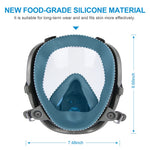 Dust Mask Reusable Full Face Respirator Mask Double Filtration Anti-Fog Organic Vapor Mask for Wooodworking Painting Welding Dust Protection