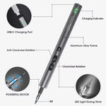 120 in 1 Precision Electric Screwdriver Set 350mAh Lithium Battery 180 RPM Motor 100 Precision Bits Ergonomic Design LED Lights