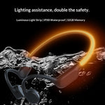 X500 Bone Conduction Earphone Bluetooth V6.0 Headphones LED Night Light 32G Memory MP3 Dual Mode IPX8 Waterproof Low Latency Gaming Mode Music Sports Headphone