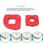 Woodworking Router Round Corner Radius Template Router Table Corner Radius Jig Wooden Board Arc Cutting Auxiliary Tool DIY Template
