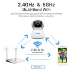 LinkMejor PT201 1080P 2.4G 5G WIFI IP Camera PT Auto Tracking Cloud Storage Two-Way Voice Smart Night Vision Camera