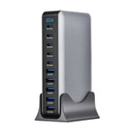 [GaN Tech] Bakeey YMX-810W 810W 10-Port USB PD Charger with Digital Display 5USB-A+5USB-C PD QC Fast Charging Desktop Charging Station EU Plug for iPhone 17 17Pro 16 Pro Max 15 14 for Samsung Galaxy W26 for Xiaomi 17pro for OPPO