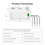 Zemismart Zigbe 3 Phase Electric Energy Meter 63A Smart Power Consumption Monitor Sensor Zigbee2mqtt works with Tuya Home Assistant