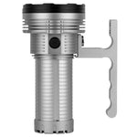 HaikeLite RA40 35000LM Flood Strong LED Flashlight With Powerful 30000mAh 46950 Battery Removable Handle 300M Long Range High Lumen Rechargeable Portable LED Torch Aluminium Alloy For Camping Hiking Outdoor Adventures