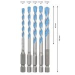 LinkMejor HEX-9 for BOSCH Multi Construction Drill Bit Set High Precision Multi Material Hex Shank Impact Rotary Compatible Accurate Drilling Tool for Concrete Wood Plastic Brick Stone