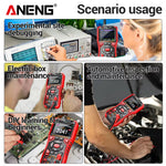LinkMejor AOS04 Pro Digital Oscilloscope Smart Multimeter 50MS/s Sampling Rate 10MHz Bandwidth Waveform Storage NCV Detection USB Charging Portable