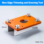 2-in-1 Wood Router Slotting Locator Accurate Grooving Bracket Handheld Edge Trimmer Base Precision Woodworking Milling Tool