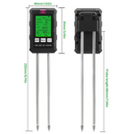 6-in-1 Soil Tester PH Temperature Humidity Sunlight Fertility Nutrient Meter with Digital Display for Gardening and Agriculture