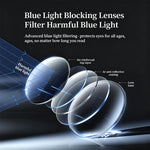 TF-98 Vintage Rimless Reading Glasses Progressive Multifocal Crystal Lenses With Cut Edge Anti-Fatigue HD Eyewear