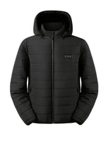 Auxo 9-Zones Men Heated Hooded Jacket with 20000mAH Power Bank - Waterproof Lightweight Warm Electric Heating Coat for Winter Outdoor