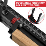 LinkMejor Woodworking M1 Pro Angle Miter Gauge with Extended Fence for Table Saw Router Table Precision Angle Setting Gauge for Wood Cutting Sawing
