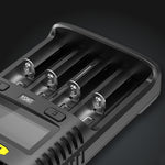 LinkMejor UMS4 USB Battery Charger LCD Screen Smart Charging For 26650 18650 21700 UMS2 16340 18350