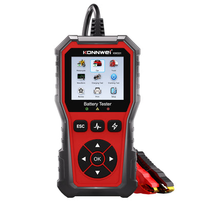 LinkMejor KW331 6V 12V 24V Automotive Lead-Acid Battery Tester Vehicle Battery Tester Analyzer