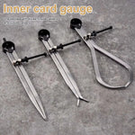 3pcs 8Inch Spring Caliper Set Internal Measuring Type with Flat Legs Carbon Steel Machinist Tool Silver Caliper Metalworking Precision Measurement
