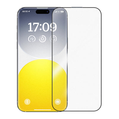 LinkMejor Crystal Series Anti-Glare Full-Coverage HD Tempered Glass Screen Protector with Dust Filter for iPhone 15 15 Plus 15Pro 15 Pro Max