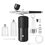 Portable Mini Airbrush with Compressor 23 psi 12V Rechargeable Wireless Airbrush for Nail Art Cake Decoration Facial Moisturizing and Model PaintingPremium Aircraft Aluminum Alloy