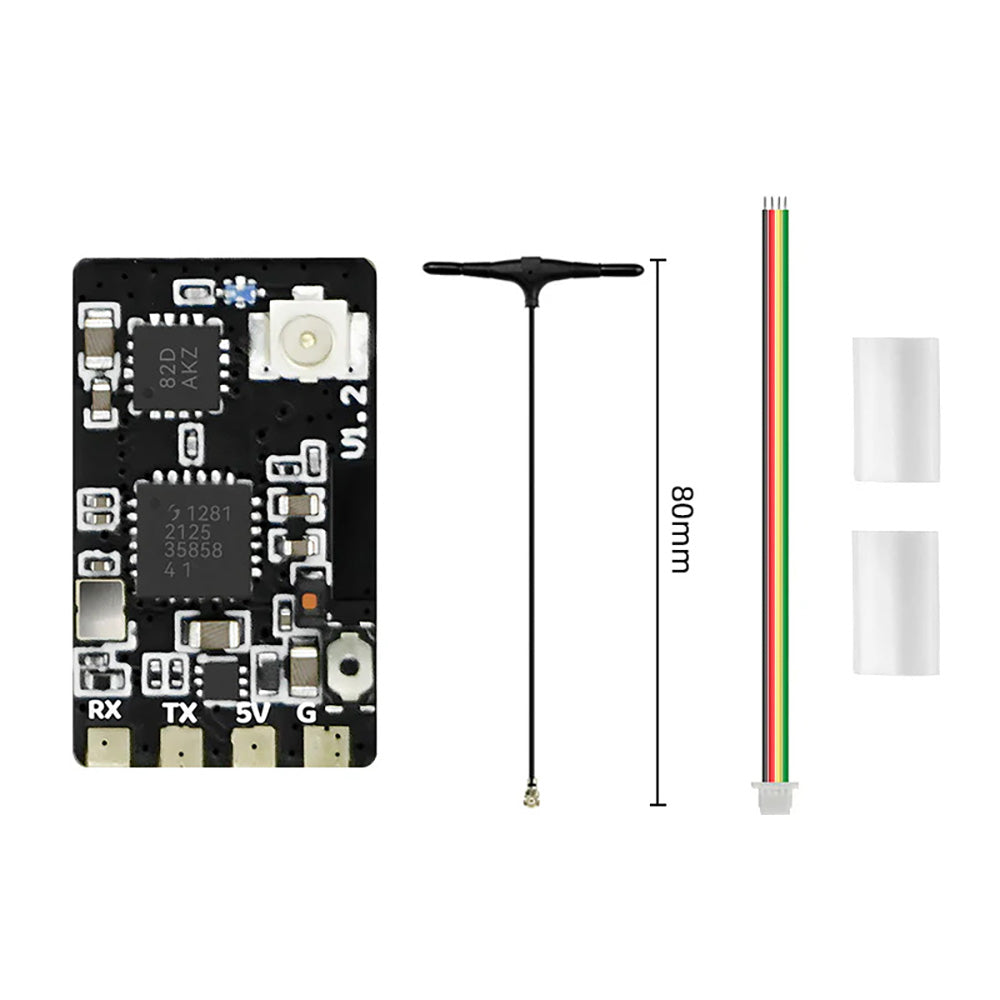 LinkMejor ELRS 2.4GHz Single RX Single Antenna Receiver Long Range High Refresh Rate for FPV Racing Drone Fixed Wing