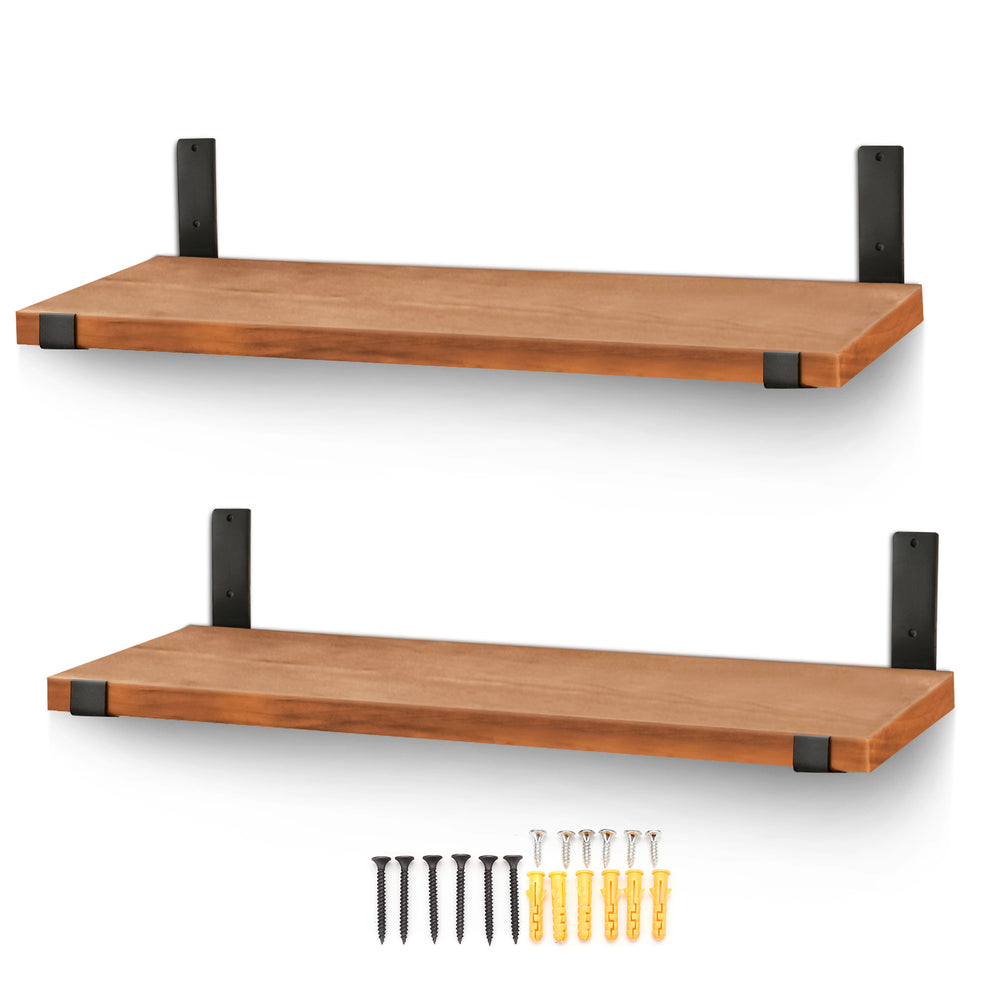 4PCS Wall Mounted Floating Shelves Holder DIY Storage Shelving Display Bracket