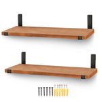 4PCS Wall Mounted Floating Shelves Holder DIY Storage Shelving Display Bracket