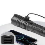 LinkMejor XHP70 1500LM 300m Ultrabright Strong Flashlight Powerful LED Torch Type-C Rechargeable Telescopic Zoom