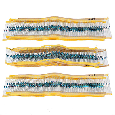 1800pcs 30 Kinds Value 1% 1/4W Metal Film Resistor Assorted Kit 60pcs Each Value