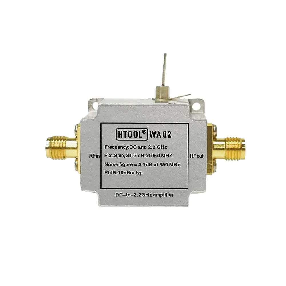 WA02 Amplifier DC to 2.2GHz Broadband Amplifier 31.7dB Gain Low Noise High Linearity 50 Ohm Integrated Stable Performance