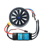 Hobbyocean 50mm 11-Blade Electric EDF Ducted Fan Unit With 4S 4300KV 3S 4900KV Brushless Motor 40A ESC for RC Airplane Jet