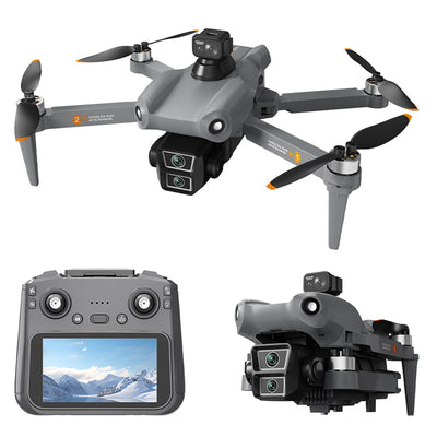 LinkMejor L300 Ultra GPS 5G Digital FPV with 4.3inch Touchable LCD Screen Controller 4K HD Dual Camera Servo Gimbal 360° Obstacle Avoidance Brushless Foldable RC Drone Quadcopter RTF