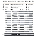 62-in-1 High-Speed Adjustable Electric Screwdriver with 48 Precision S2 Bits Lengthened Bits for Complex Tasks 330mAh Battery Type-C Charging Compact Portable DIY Repair Tool Set with Additional Accessories