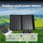 IPRee 10W 5V Portable Solar Panel Folding Bag Waterproof Dual USB Port Charger Mobile Power Bank for Phone Battery Outdoor