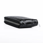Business PU Leather ID Credit Card Holder Handbag Multi Card Leather Coin Purse Vertical Imitation Snake Texture Zipper Organ Bag