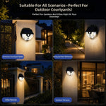 Elfeland Solar Powered Wall Light Motion Sensor 52 LED 1200mAh Battery Dual Color Lighting Waterproof Outdoor Lamp for Garden Yard