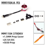 LinkMejor RC Power Combo MM1104 1104 KV3700 3700KV Brushless Motor +1S/2S 5A ESC+5030 Prop for RC Fixed Wing Airplane Plane