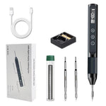X210 Digital USB Soldering Iron 30W Temperature Adjustable 180°C-480°C Fast Heating OLED Screen Portable Welding Tool Universal 210 Heating Core