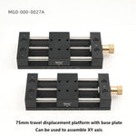 75mm 120mm Travel Displacement Platform Precision Linear Stage Aluminum Alloy High Load Capacity Laser Engraved Scale Lab Industrial Equipment