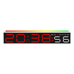 LinkMejor Light Table Clock LED Alarm Clock Speaker Display Colorful 3 Levels Brightness Dual Mode LED Lamp Strip Rhythm Pickup Design for Home Desktop