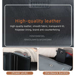 Men's RFID Blocking Trifold Auto Pοp-up Cards Holder Aluminum Box Men Buckle Coin Purse Money Clip