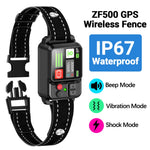 ZF500 GPS Wireless Dog Fence Collar 3-In-1 Safe Beep Vibration Shock Training IP67 Waterproof Type-C Fast Charging Long Runtime Smart GPS Fence Collar for Pet Safety Protection