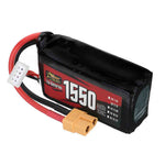 LinkMejor Power 11.1V 1550mAh 150C 3S LiPo Battery XT60 Plug for RC Drone