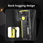 Powerful Dual Light Source Flashlight Handheld Folding Lamp Camping Working Torch USB Charging Digital Display with Magnet Car Inspection Outdoor Red Warning Flash Light