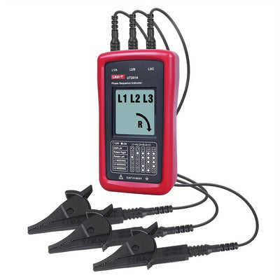 LinkMejor UT261A 3 Phase Sequence Tester AC Phase Rotation Meter Voltage Range 40V- 690V LCD Display IEC Safety Standard CAT III 600V Electrical Testing Tool